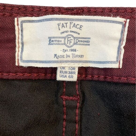 Fat Face Five Pocket Jeggings In Burgundy Womens Size 6 - Picture 8 of 12